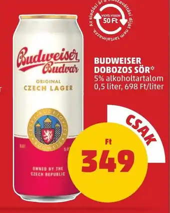 PENNY Budweiser dobozos sör ajánlat