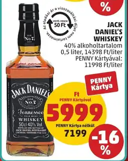 PENNY Jack daniel's whiskey ajánlat