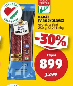 PENNY Karát pároskolbász ajánlat