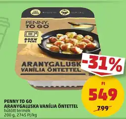 PENNY Penny to go aranygaluska vanília öntettel ajánlat