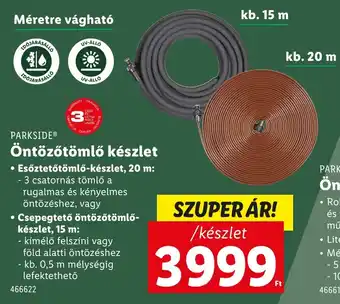 Lidl Parkside öntözőtömlő készlet ajánlat