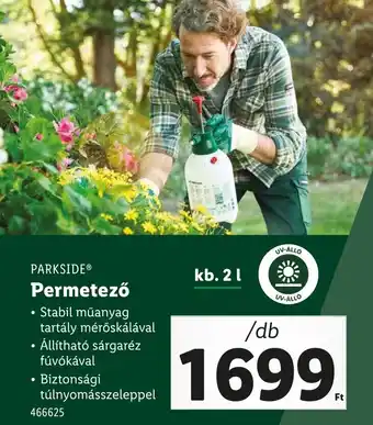 Lidl Parkside permetező ajánlat