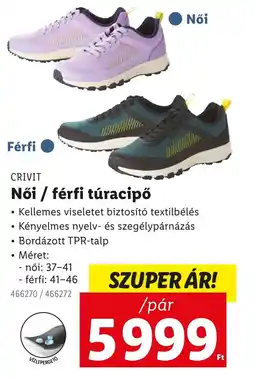 Lidl Crivit nőI / férfi túracipő ajánlat