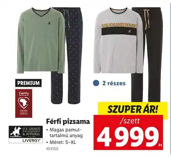 Lidl Férfi pizsama ajánlat