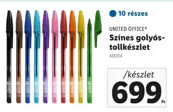 Lidl United office színes golyós- tollkészlet ajánlat