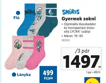 Lidl Gyermek zokni ajánlat