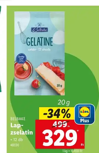 Lidl Belbake Lap- zselatin ajánlat