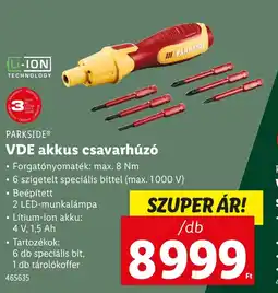 Lidl Parkside VDE akkus csavarhúzó ajánlat