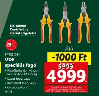 Lidl Parkside VDE speciális fogó ajánlat