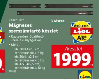 Lidl Parkside Mágneses szerszámtartó készlet ajánlat