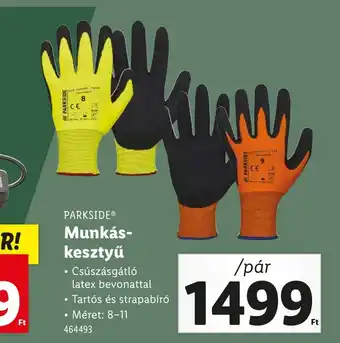 Lidl Parkside Munkás- kesztyű ajánlat