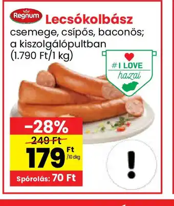 Spar Regnum Lecskölbász ajánlat