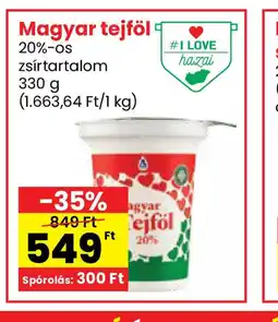 Spar Magyar tejföl ajánlat