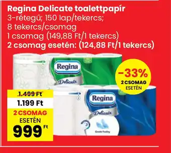 Spar Regina Delicate Toalettpapír ajánlat