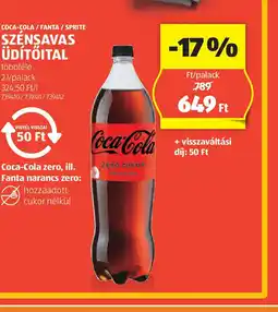 ALDI Coca-Cola/Fanta/Sprite szénsavas üdítőital ajánlat