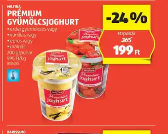 ALDI Mleczna Prémium Gyümölcsjoghurt ajánlat