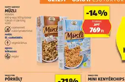 ALDI Happy Harvest Müsl • natúr vagy sózott ajánlat