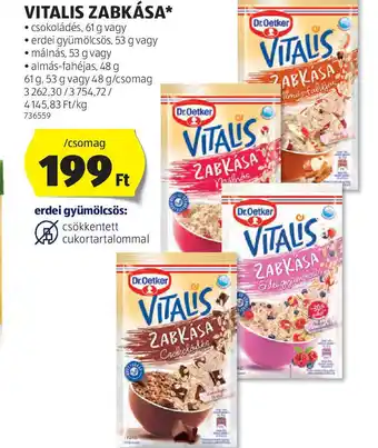 ALDI Dr. Oetker Vitalis Zabkása ajánlat