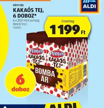 ALDI Pöttyös Kakas Tej, 6 doboz ajánlat