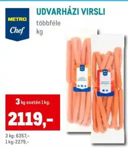 Metro Udvarházi virsli ajánlat