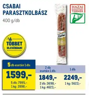 Metro Csabai parasztkolbász ajánlat