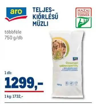 Metro Aro teljes- kiőrlésű müzli ajánlat