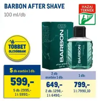 Metro Barbon after shave ajánlat