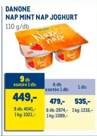 Metro Danone nap mint nap joghurt ajánlat