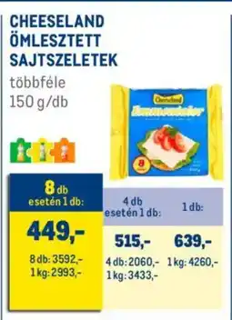 Metro Cheeseland ömlesztett sajtszeletek ajánlat