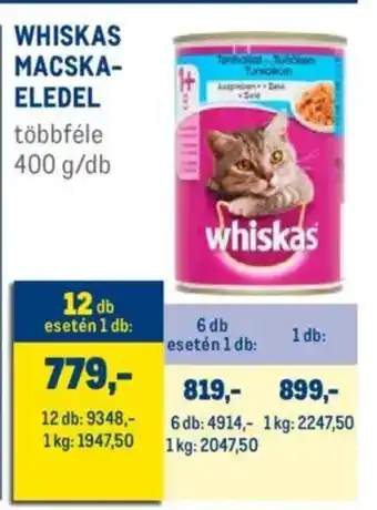 Metro Whiskas macska- eledel ajánlat