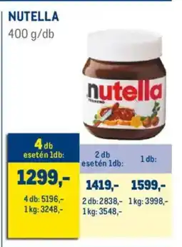 Metro Nutella ajánlat