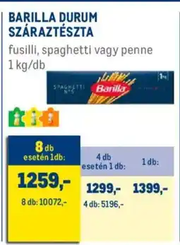 Metro Barilla durum száraztészta ajánlat