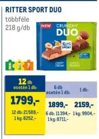 Metro Ritter sport duo ajánlat