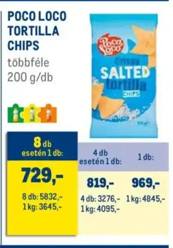 Metro Poco loco tortilla chips ajánlat