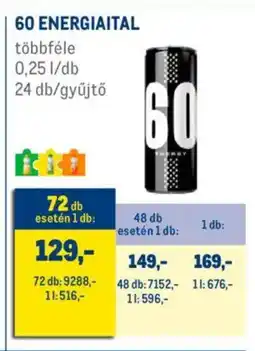 Metro 60 energiaital ajánlat