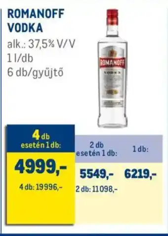 Metro Romanoff vodka ajánlat