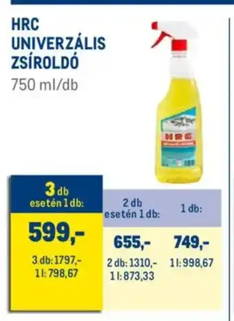 Metro Hrc univerzális zsíroldó ajánlat