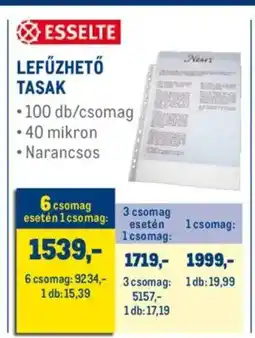 Metro Esselte lefűzhető tasak ajánlat