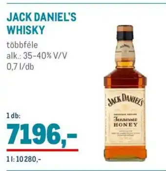 Metro Jack daniel's whisky ajánlat