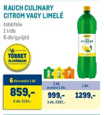 Metro Rauch culinary citrom vagy limelé ajánlat