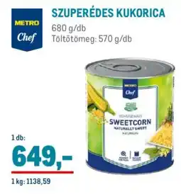 Metro Szuperédes kukorica ajánlat