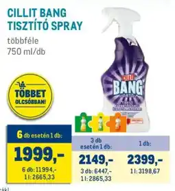 Metro Cillit bang tisztító spray ajánlat