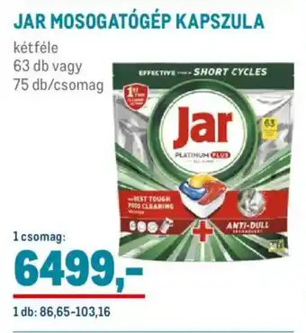 Metro Jar mosogatógép kapszula ajánlat