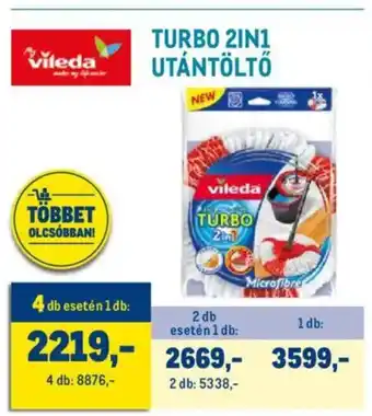 Metro Vileda turbo 2in1 utántöltő ajánlat