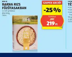 ALDI Bon-Ri Barna Rizs főzőtasakban ajánlat