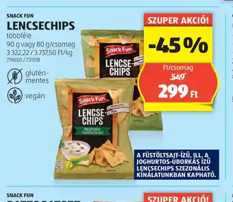 ALDI Snack Fun Lencsechips ajánlat