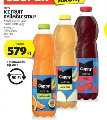 ALDI Cappy Ice Fruit Gyümölcsital ajánlat