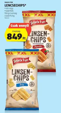 ALDI Snack Fun Lencsechips ajánlat