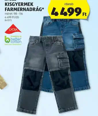 ALDI Lee /darab Dan Kisgyermek Farmernadrág ajánlat