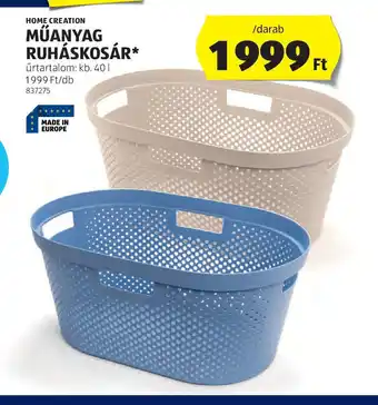 ALDI Home Creation műanyag ruhástart kosár ajánlat